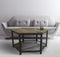 Salontafel Stoer - industrieel vintage - zwart metaal bruin hout