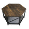 Salontafel Stoer - industrieel vintage - zwart metaal bruin hout