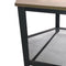 Salontafel Stoer - industrieel vintage - zwart metaal bruin hout