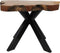 Salontafel Victoria - ø60-70x45 cm - teak/ijzer