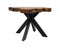 Salontafel Victoria - ø60-70x45 cm - teak/ijzer