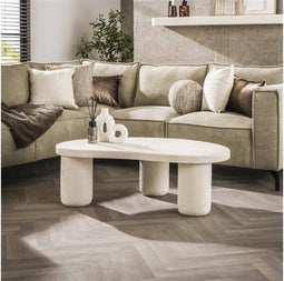 Salontafel XL kiezel organisch - Marmer composiet