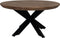 Salontafel Zurich - 80x80x42 - Naturel/zwart - Swiss edge - Acaciahout/metaal