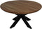 Salontafel Zurich - 80x80x42 - Naturel/zwart - Swiss edge - Acaciahout/metaal