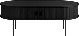 Salontafel Zwart - Eikenhout & Metaal - 60x120x45cm - Salontafel Nola Zwart - Giga Living