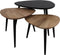 Salontafels - ø70/ø50/ø45 - Zwart - Acaciahout/ijzer - Set van 3