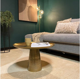 Salontafels rond - Salontafel goud - Salontafel industrieel 58cm