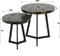 Salontafelset 2/ rond black and gold - Teak black&gold