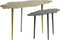 Salontafelset pool van 2 aluminium antique goud&mat zwart