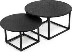 Salontafelset rond van 2, Lava, B340 zwart