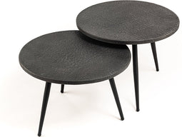 Salontafelset rond van 2, Lava, B340 zwart