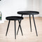 Salontafelset rond van 2, Lava, B340 zwart