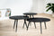 Salontafelset rond van 3, B340 zwart