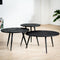 Salontafelset rond van 3, B340 zwart