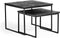 Salontafelset van 2, Aged Teak, B340 zwart