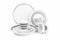 Salt&Pepper Stripes diep bord - 23 cm - grijs - 6 stuks