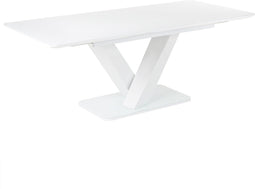SALTUM - Uitschuifbare eettafel - Wit - 90 x 160/200 cm - MDF