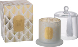 J-Line geurkaars - Midnight Deluxe Rainbow Reef - glas - wit/goud - large - 55H