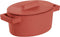 Sambonet - Gietijzer Braadpan Rood - Ovaal -13 cm x 10 cm incl deksel