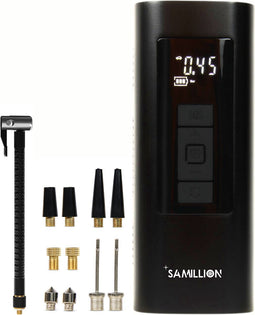 Samillion 6-in-1 Draagbare Compressor Bandenpomp - Luchtcompressor - Compressor - Oplaadbaar - Fiets Tot Auto - Elektrische Fietspomp - Zaklamp en Powerbankfunctie - Inclusief 11 opzetstukken - 6000 mAh Batterij