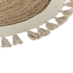 SAMSUN - Laagpolig vloerkleed - Beige - 120 cm - Katoen