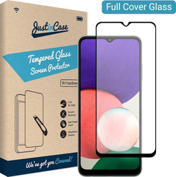 Samsung A22 5G Screenprotector - Full Cover - Gehard glas - Transparant - Just in Case