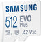Samsung EVO Plus - Micro SD Kaart - Inclusief SD Adapter - 160 MB/s - 512GB