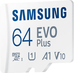 Samsung EVO Plus - Micro SD Kaart - Inclusief SD Adapter - 160 MB/s - 64 GB