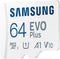 Samsung EVO Plus - Micro SD Kaart - Inclusief SD Adapter - 160 MB/s - 64 GB