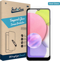 Samsung Galaxy A03s Screenprotector - Gehard glas - Transparant - Just in Case