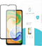 Samsung Galaxy A04s screenprotector - Full Cover - Gehard glas - Zwart - Just in Case