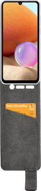 Samsung Galaxy A32 4G Flipcase (omlaag) hoesje - Mobilize - Effen Zwart - Kunstleer