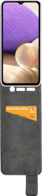 Samsung Galaxy A32 5G Flipcase (omlaag) hoesje - Mobilize - Effen Zwart - Kunstleer