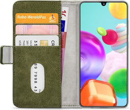 Samsung Galaxy A41 Hoesje - Mobilize - Elite Gelly Serie - Kunstlederen Bookcase - Groen - Hoesje Geschikt Voor Samsung Galaxy A41