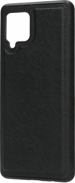 Samsung Galaxy A42 5G Hoesje - Casetastic - Saffiano Serie - Kunstlederen Backcover - Zwart - Hoesje Geschikt Voor Samsung Galaxy A42 5G