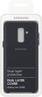 Samsung Galaxy A6+ (2018) Hoesje - Samsung - Dual Layer Serie - Hard Kunststof Backcover - Zwart - Hoesje Geschikt Voor Samsung Galaxy A6+ (2018)