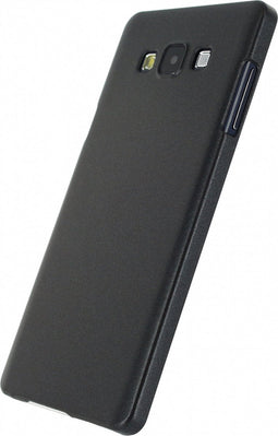Samsung Galaxy A7 (2015) Hoesje - Xccess - Metallic Serie - Hard Kunststof Backcover - Zwart - Hoesje Geschikt Voor Samsung Galaxy A7 (2015)