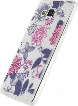 Samsung Galaxy A7 (2015) Hoesje - Xccess - Serie - Hard Kunststof Backcover - Purple Floral - Hoesje Geschikt Voor Samsung Galaxy A7 (2015)