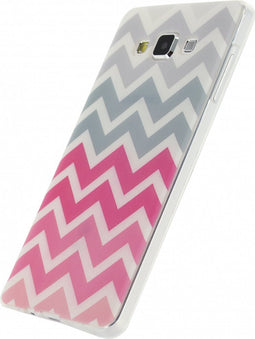 Samsung Galaxy A7 (2015) Hoesje - Xccess - Serie - TPU Backcover - Pink / Gray - Hoesje Geschikt Voor Samsung Galaxy A7 (2015)