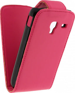 Samsung Galaxy Ace 2 Hoesje - Xccess - Serie - Kunstlederen Flipcase - Roze - Hoesje Geschikt Voor Samsung Galaxy Ace 2