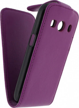 Samsung Galaxy Ace 4 Hoesje - Xccess - Serie - Kunstlederen Flipcase - Paars - Hoesje Geschikt Voor Samsung Galaxy Ace 4