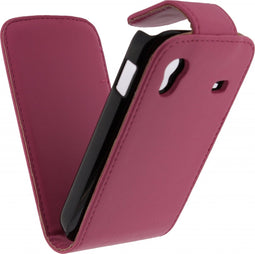 Samsung Galaxy Ace Hoesje - Xccess - Serie - Kunstlederen Flipcase - Roze - Hoesje Geschikt Voor Samsung Galaxy Ace