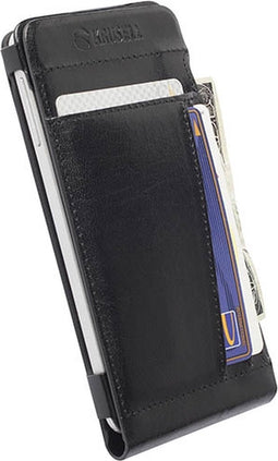 Samsung Galaxy Alpha Hoesje - Krusell - Kalmar Serie - Echt Leer Flipcase - Zwart - Hoesje Geschikt Voor Samsung Galaxy Alpha