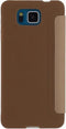 Samsung Galaxy Alpha Hoesje - Rock - Uni Side Serie - Kunstlederen Bookcase - Goud - Hoesje Geschikt Voor Samsung Galaxy Alpha