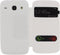 Samsung Galaxy Core Hoesje - Mobilize - S-View Serie - Hard Kunststof Bookcase - Wit - Hoesje Geschikt Voor Samsung Galaxy Core