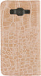 Samsung Galaxy Grand Prime Hoesje - Mobilize - Premium Gelly Serie - Kunstlederen Bookcase - Coral Pink Alligator - Hoesje Geschikt Voor Samsung Galaxy Grand Prime
