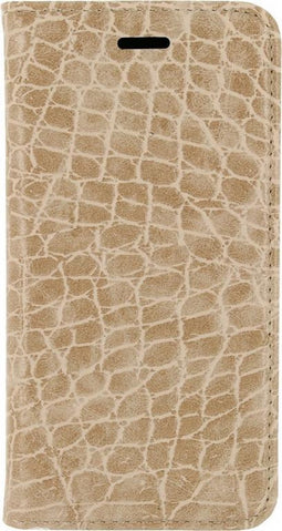 Samsung Galaxy Grand Prime Hoesje - Mobilize - Premium Serie - Kunstlederen Bookcase - Alligator Peanut Brown - Hoesje Geschikt Voor Samsung Galaxy Grand Prime