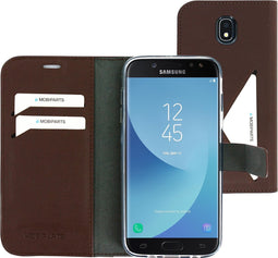 Samsung Galaxy J5 (2017) Hoesje - Premium Wallet/Boekhoesje - Eco Leer - Magneet Sluiting - Opberg vakken - Bruin - Mobiparts