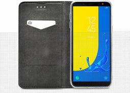 Samsung Galaxy J6 (2018) Hoesje - Mobilize - Gelly Premium Serie - Kunstlederen Bookcase - Zwart - Hoesje Geschikt Voor Samsung Galaxy J6 (2018)