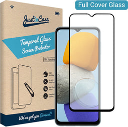 Samsung Galaxy M23 Full Cover Tempered Glass Screenprotector - Zwart